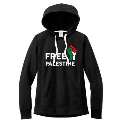 Free Palestine Gaza Flag Freedom for Palestinians Women's Fleece Hoodie