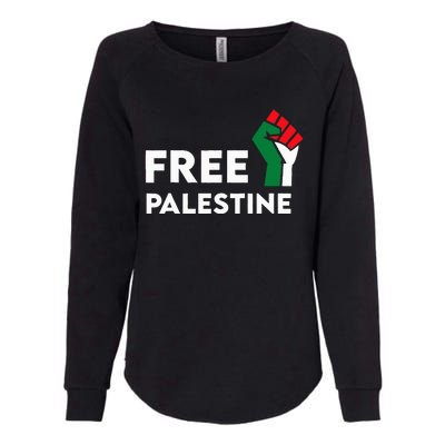 Free Palestine Gaza Flag Freedom for Palestinians Womens California Wash Sweatshirt