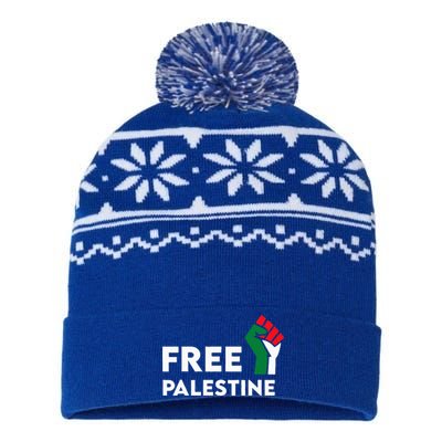 Free Palestine Gaza Flag Freedom for Palestinians USA-Made Snowflake Beanie