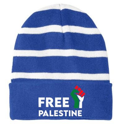 Free Palestine Gaza Flag Freedom for Palestinians Striped Beanie with Solid Band