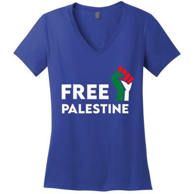 Free Palestine Gaza Flag Freedom for Palestinians Women's V-Neck T-Shirt