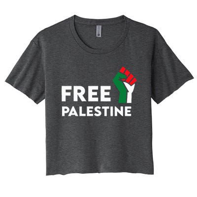 Free Palestine Gaza Flag Freedom for Palestinians Women's Crop Top Tee