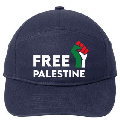 Free Palestine Gaza Flag Freedom for Palestinians 7-Panel Snapback Hat