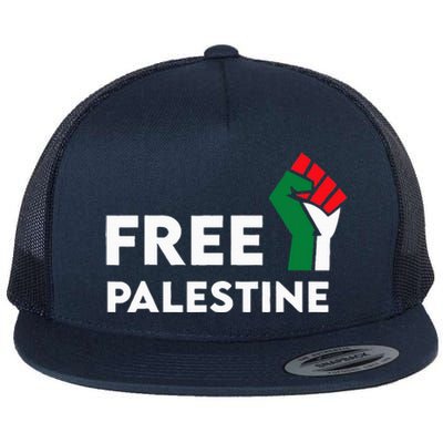 Free Palestine Gaza Flag Freedom for Palestinians Flat Bill Trucker Hat