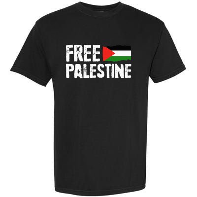 Free Palestine Gaza Flag Arabic Freedom for Palestinians Garment-Dyed Heavyweight T-Shirt