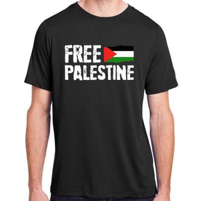 Free Palestine Gaza Flag Arabic Freedom for Palestinians Adult ChromaSoft Performance T-Shirt