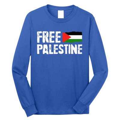 Free Palestine Gaza Flag Arabic Freedom for Palestinians Long Sleeve Shirt