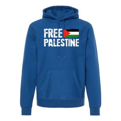 Free Palestine Gaza Flag Arabic Freedom for Palestinians Premium Hoodie