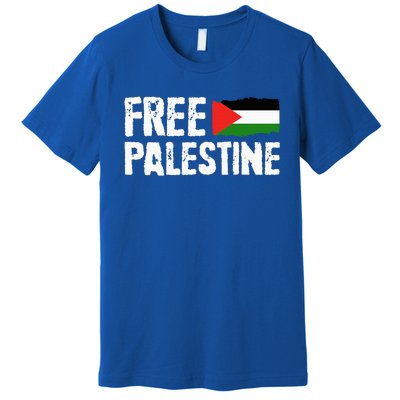 Free Palestine Gaza Flag Arabic Freedom for Palestinians Premium T-Shirt