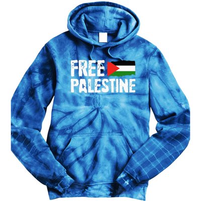 Free Palestine Gaza Flag Arabic Freedom for Palestinians Tie Dye Hoodie