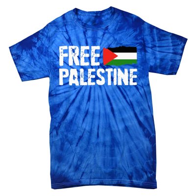 Free Palestine Gaza Flag Arabic Freedom for Palestinians Tie-Dye T-Shirt