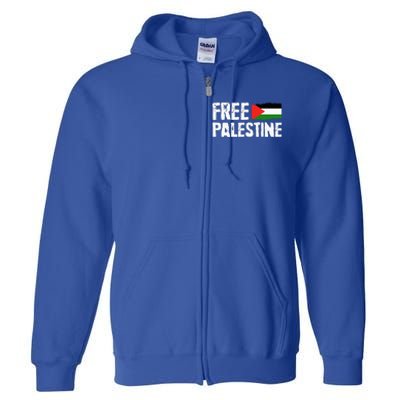 Free Palestine Gaza Flag Arabic Freedom for Palestinians Full Zip Hoodie