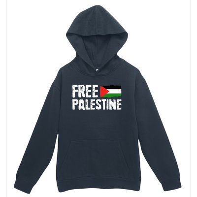 Free Palestine Gaza Flag Arabic Freedom for Palestinians Urban Pullover Hoodie