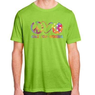 Funny Pickleball Gift Retired Ladies Peace Love Pickleball Gift Adult ChromaSoft Performance T-Shirt