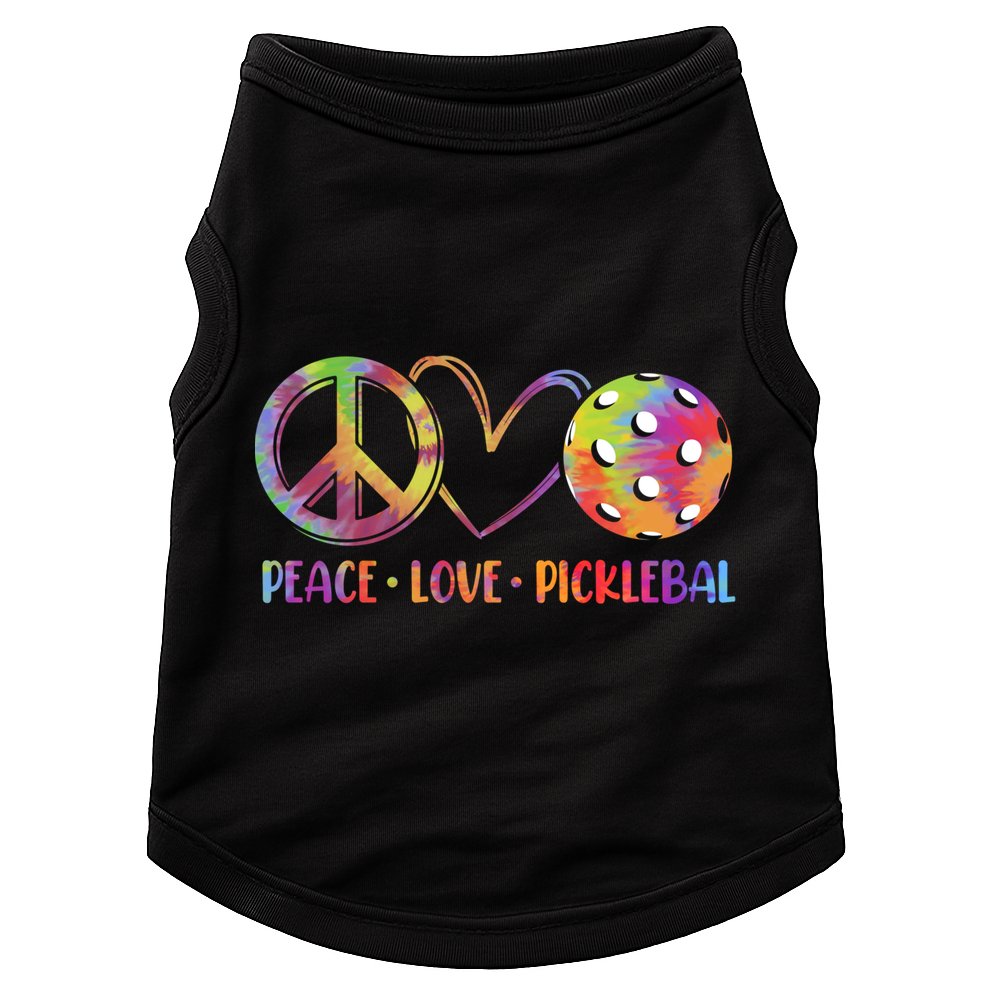 Funny Pickleball Gift Retired Ladies Peace Love Pickleball Gift Doggie Tank