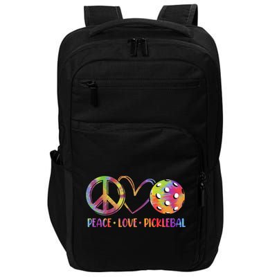Funny Pickleball Gift Retired Ladies Peace Love Pickleball Gift Impact Tech Backpack