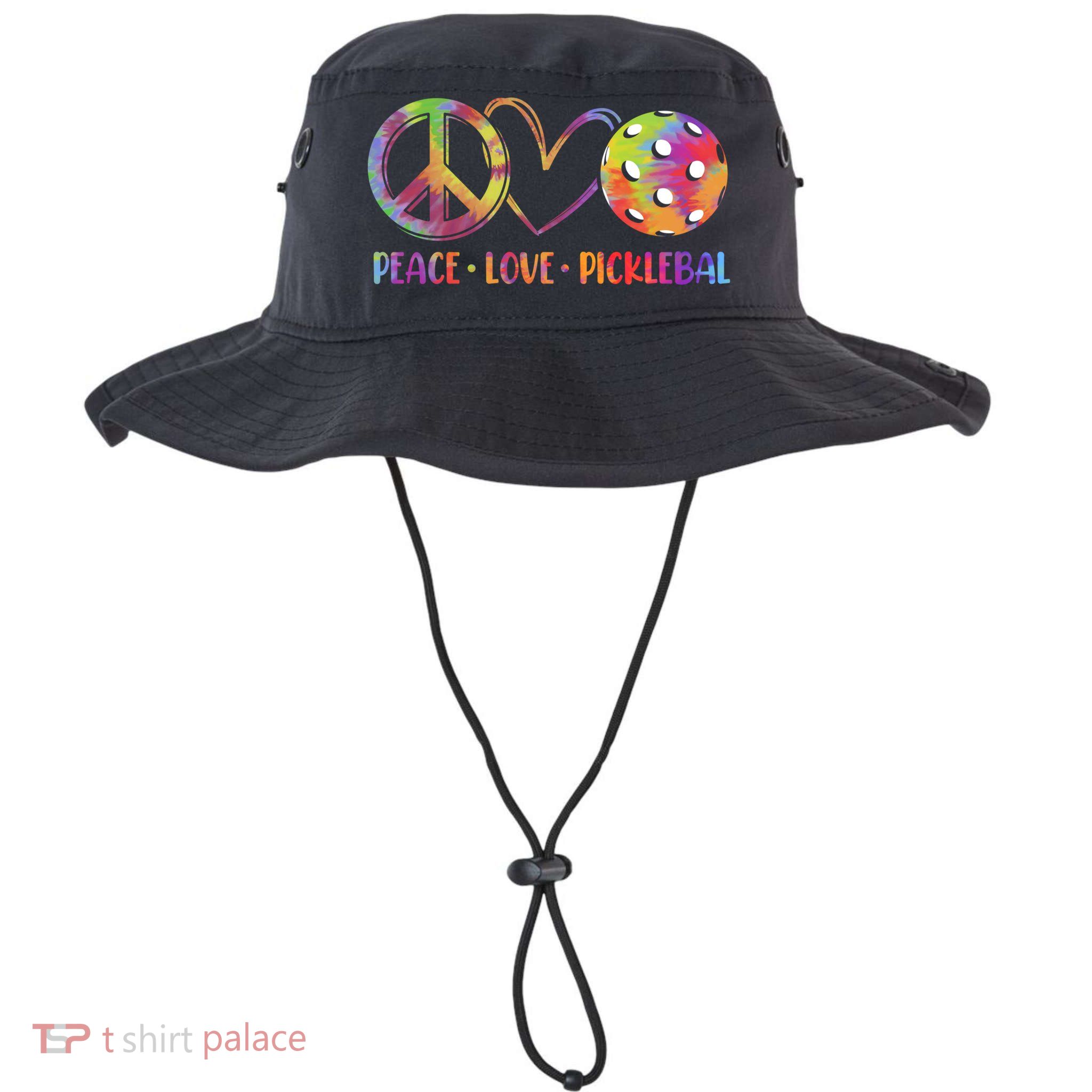 Funny Pickleball Gift Retired Ladies Peace Love Pickleball Gift Bucket Hat