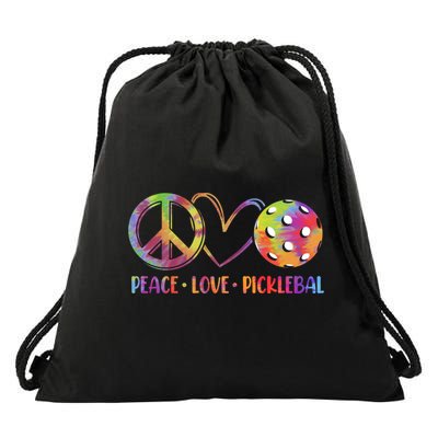 Funny Pickleball Gift Retired Ladies Peace Love Pickleball Gift Drawstring Bag