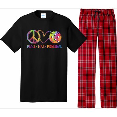 Funny Pickleball Gift Retired Ladies Peace Love Pickleball Gift Pajama Set