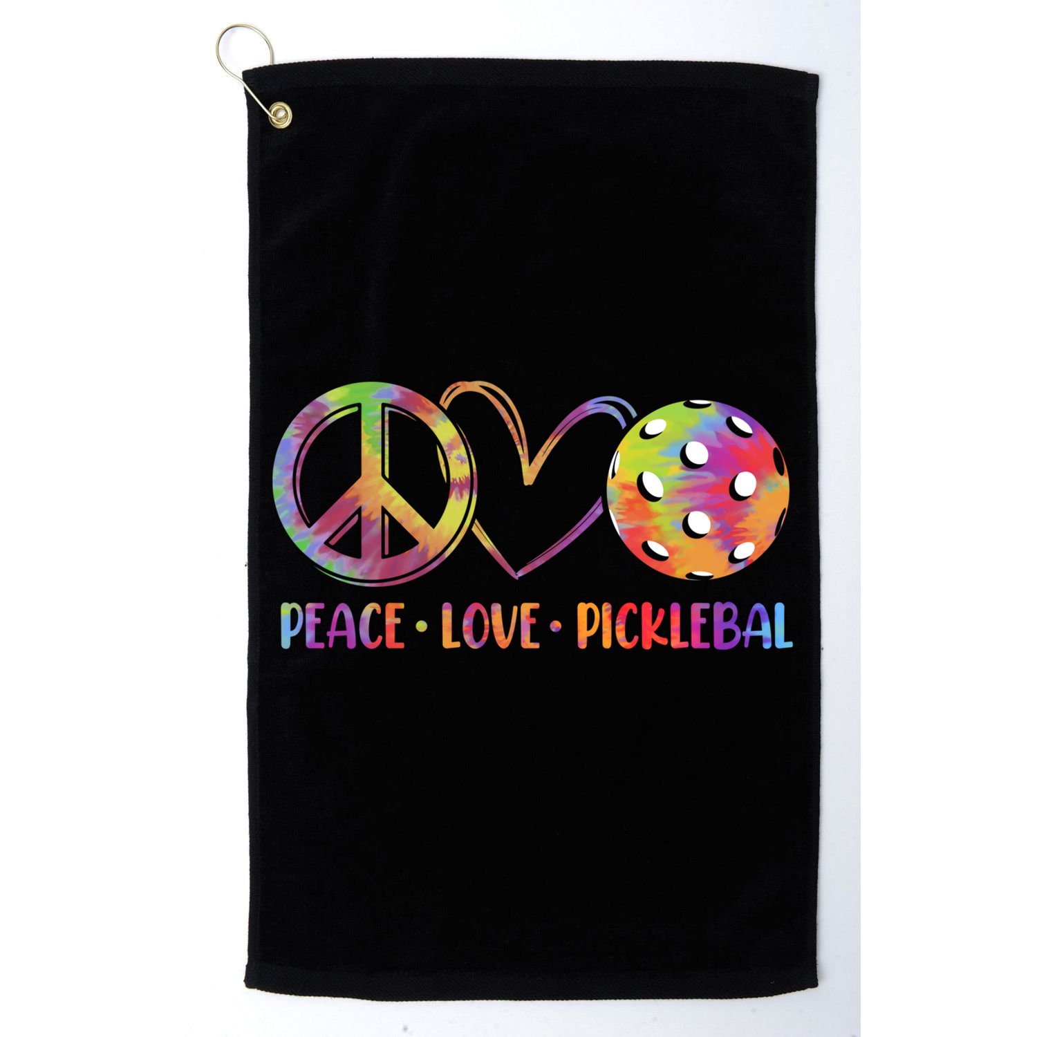Funny Pickleball Gift Retired Ladies Peace Love Pickleball Gift Golf Towel