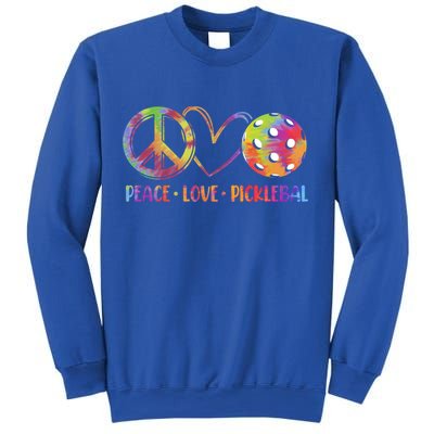 Funny Pickleball Gift Retired Ladies Peace Love Pickleball Gift Sweatshirt