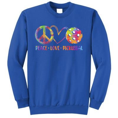 Funny Pickleball Gift Retired Ladies Peace Love Pickleball Gift Sweatshirt