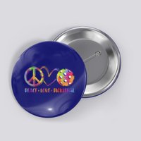 Funny Pickleball Gift Retired Ladies Peace Love Pickleball Gift Button