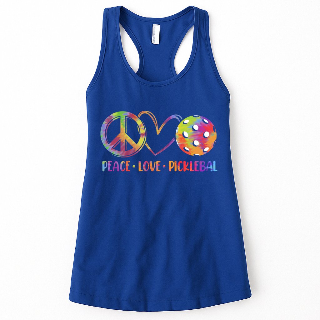Funny Pickleball Gift Retired Ladies Peace Love Pickleball Gift Womens Tank Top