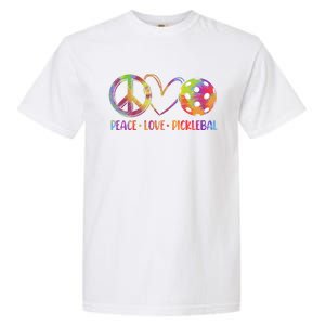 Funny Pickleball Gift Retired Ladies Peace Love Pickleball Gift Garment-Dyed Heavyweight T-Shirt