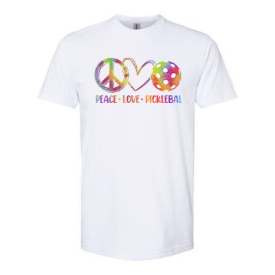 Funny Pickleball Gift Retired Ladies Peace Love Pickleball Gift Softstyle® CVC T-Shirt