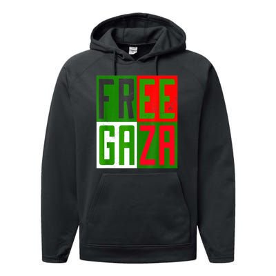 Free Palestine Gaza Palestinian Flag Peace Performance Fleece Hoodie