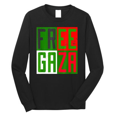 Free Palestine Gaza Palestinian Flag Peace Long Sleeve Shirt