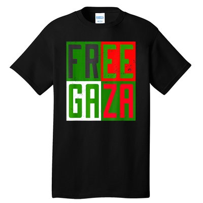 Free Palestine Gaza Palestinian Flag Peace Tall T-Shirt