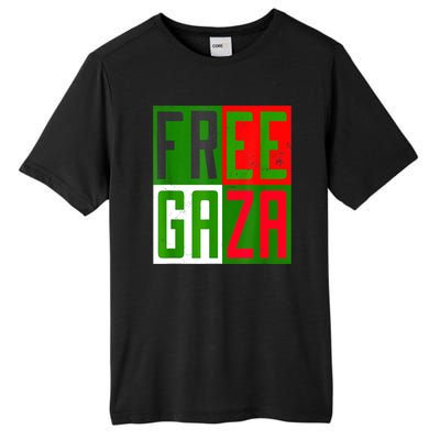 Free Palestine Gaza Palestinian Flag Peace Tall Fusion ChromaSoft Performance T-Shirt