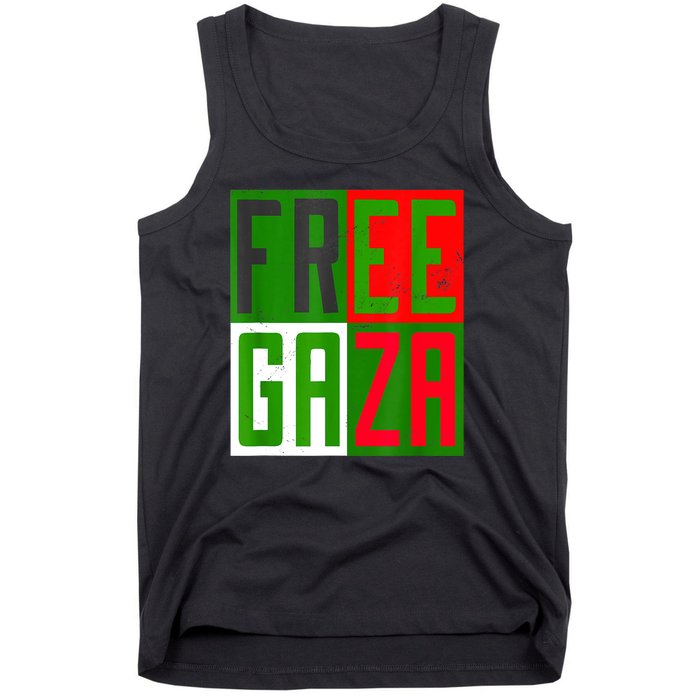 Free Palestine Gaza Palestinian Flag Peace Tank Top