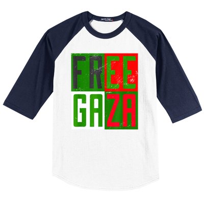 Free Palestine Gaza Palestinian Flag Peace Baseball Sleeve Shirt