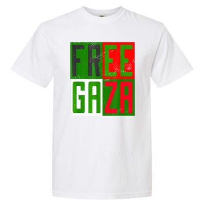 Free Palestine Gaza Palestinian Flag Peace Garment-Dyed Heavyweight T-Shirt