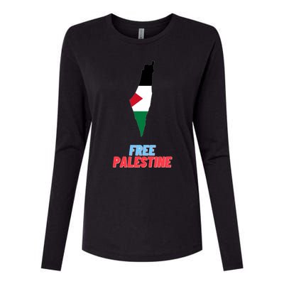 Free Palestine Great Gift Womens Cotton Relaxed Long Sleeve T-Shirt