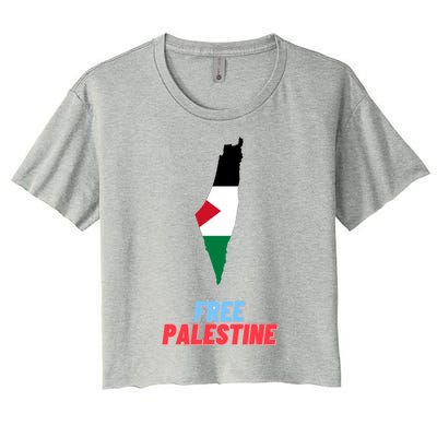 Free Palestine Great Gift Women's Crop Top Tee