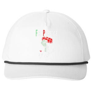 Free Palestine Gaza Flag Arabic Freedom for Palestinians Snapback Five-Panel Rope Hat