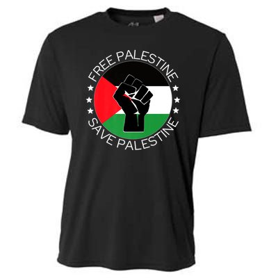 Free Palestine Gaza Palestinian Cooling Performance Crew T-Shirt