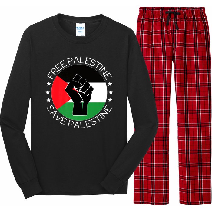 Free Palestine Gaza Palestinian Long Sleeve Pajama Set