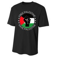 Free Palestine Gaza Palestinian Performance Sprint T-Shirt