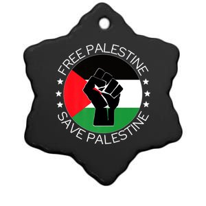 Free Palestine Gaza Palestinian Ceramic Star Ornament