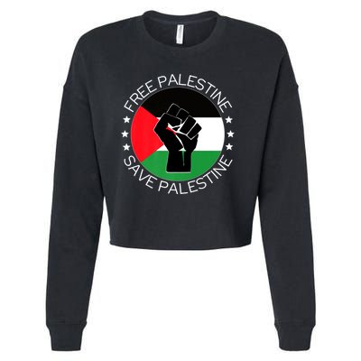 Free Palestine Gaza Palestinian Cropped Pullover Crew