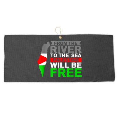 Free Palestine Gaza Palestinian Flag Peace Large Microfiber Waffle Golf Towel