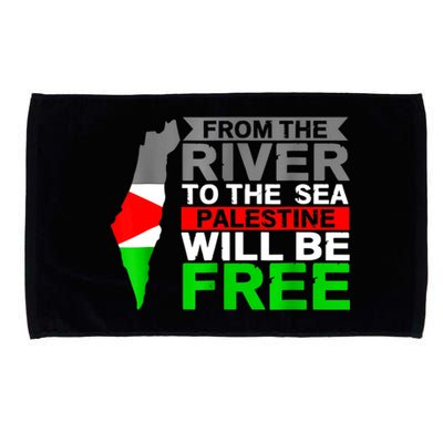 Free Palestine Gaza Palestinian Flag Peace Microfiber Hand Towel