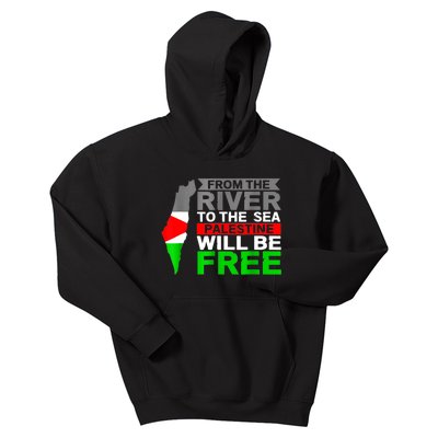 Free Palestine Gaza Palestinian Flag Peace Kids Hoodie