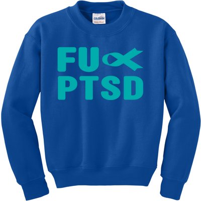 Fuck Ptsd Gift Cool Gift Post Traumatic Stress Disorder Awareness Gift Kids Sweatshirt