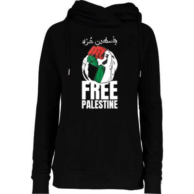 Free Palestine Gaza Palestinian Flag Peace Womens Funnel Neck Pullover Hood